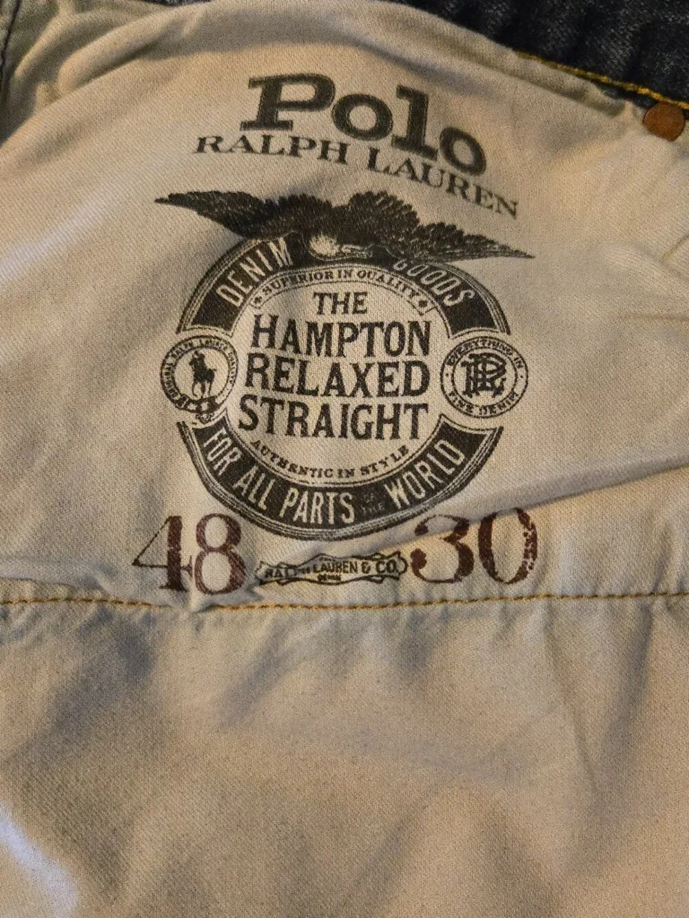 Polo Ralph Lauren The Hampton Relaxed Straight Jeans 48x30
